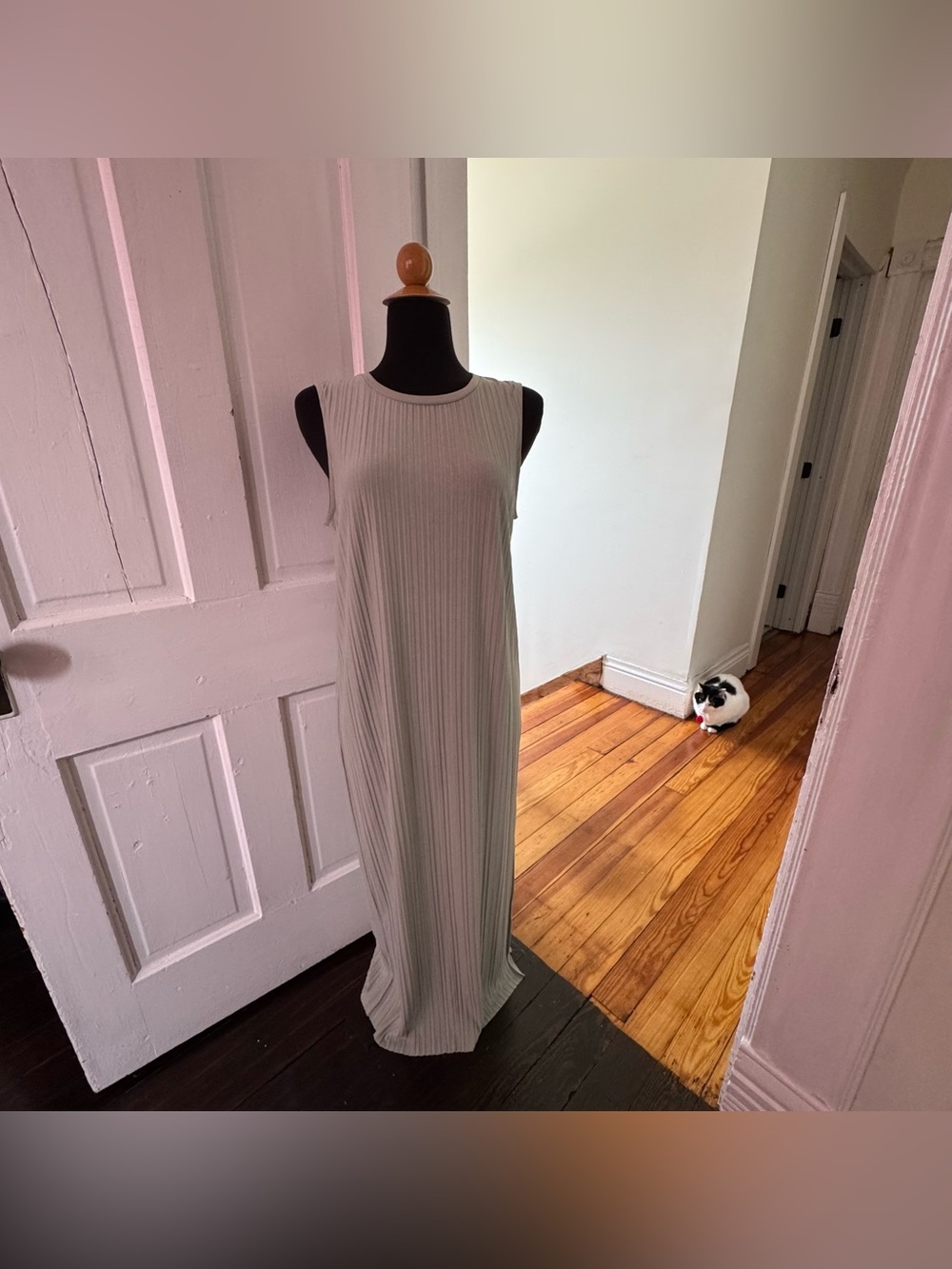 Pleated maxi dress